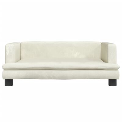 vidaXL Kindersofa Creme 80x45x30 cm Samt