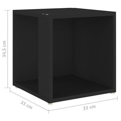 vidaXL Beistelltisch Schwarz 33x33x34,5 cm Holzwerkstoff