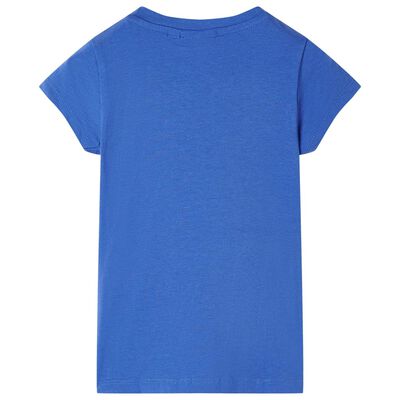 Kinder-T-Shirt Kobaltblau 128