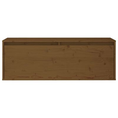 vidaXL Wandschrank Honigbraun 100x30x35 cm Massivholz Kiefer