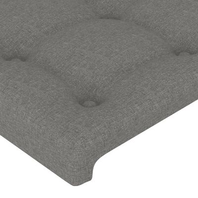 vidaXL Boxspringbett mit Matratze Dunkelgrau 120x200 cm Stoff