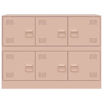 vidaXL Sideboard Rosa 99x39x73 cm Stahl