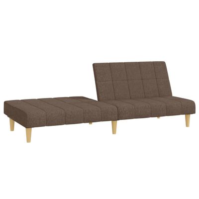 vidaXL Schlafsofa 2-Sitzer Taupe Stoff