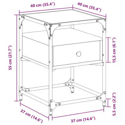 vidaXL Nachttisch Schwarz 40x40x55 cm Holzwerkstoff