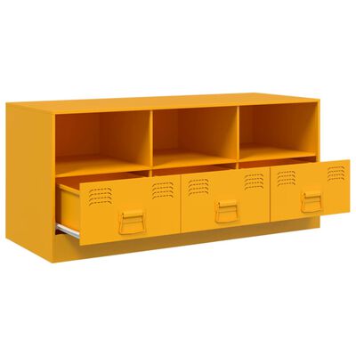 vidaXL TV-Schrank Senfgelb 99x39x44 cm Stahl