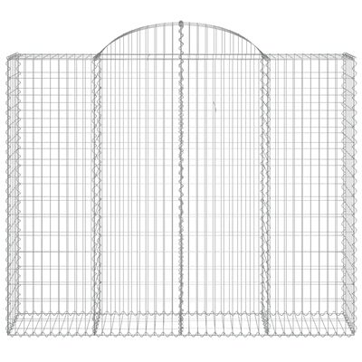 vidaXL Gabionen mit Hochbogen 11Stk. 200x50x160/180cm Verzinktes Eisen