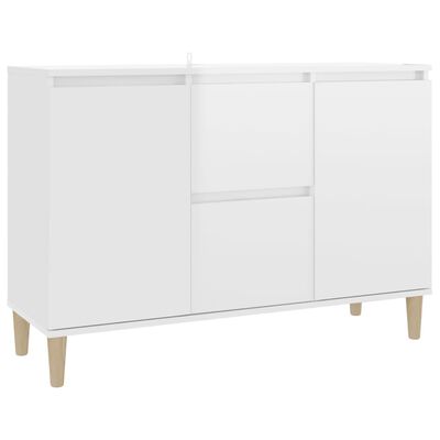 vidaXL Sideboard Hochglanz-Weiß 101x35x70 cm Holzwerkstoff