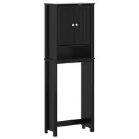 vidaXL Toilettenschrank BERG Schwarz 60x27x164,5 cm Massivholz