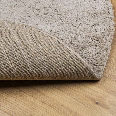 vidaXL Shaggy-Teppich PAMPLONA Hochflor Modern Beige Ø 200 cm