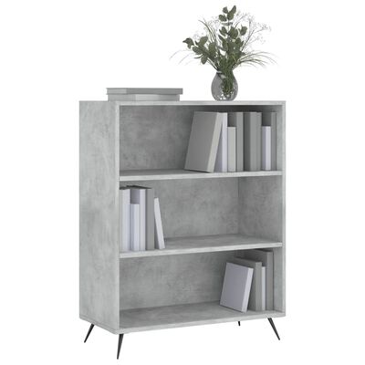 vidaXL Bücherregal Betongrau 69,5x32,5x90 cm Holzwerkstoff