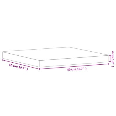 vidaXL Tischplatte 50x50x4 cm Quadratisch Massivholz Buche