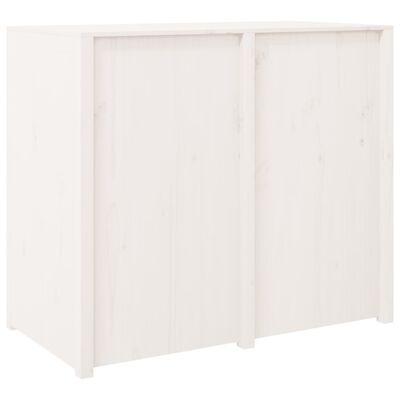 vidaXL Outdoor-Küchenschrank Weiß 106x55x92 cm Massivholz Kiefer