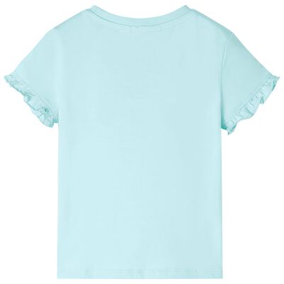 Kinder-Kurzarmshirt Hellblau 140