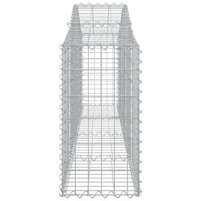 vidaXL Gabionen mit Hochbogen 10 Stk. 200x30x60/80 cm Verzinktes Eisen