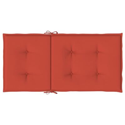 vidaXL Niedriglehner-Auflagen 2 Stk. Melange Rot 100x50x4 cm Stoff