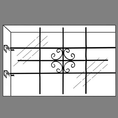 vidaXL Fenstergitter 69x114 cm