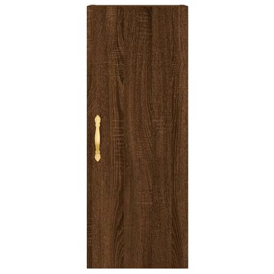 vidaXL Highboard Braun Eichen-Optik 34,5x34x180 cm Holzwerkstoff