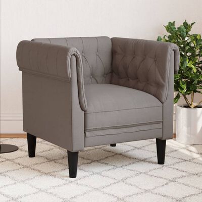 vidaXL Chesterfield-Sessel Taupe Stoff