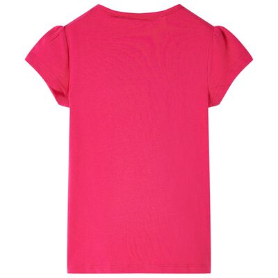 Kinder-T-Shirt Knallrosa 140