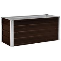 vidaXL Garten-Hochbeet Braun 100 x 40 x 45 cm Verzinkter Stahl