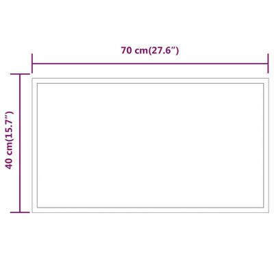 vidaXL LED-Badspiegel 40x70 cm