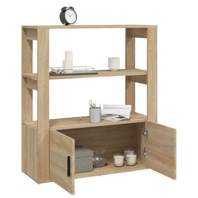 vidaXL Sideboard Sonoma-Eiche 80x30x90 cm Holzwerkstoff