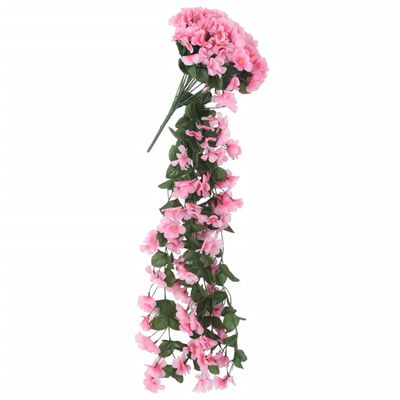 vidaXL Weihnachtskränze Blumen 3 Stk. Rosa 85 cm