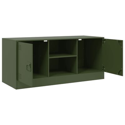 vidaXL TV-Schrank Olivgrün 99x39x44 cm Stahl