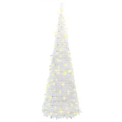 vidaXL Pop-Up-Weihnachtsbaum Künstlich 150 LEDs Weiß 180 cm