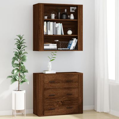 vidaXL Highboard Braun Eichen-Optik Holzwerkstoff