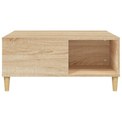 vidaXL Couchtisch Sonoma-Eiche 80x80x36,5 cm Holzwerkstoff