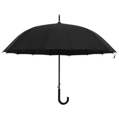 vidaXL Regenschirm Automatisch Schwarz 120 cm