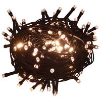 Lichterkette mit 600 LEDs 60 m 8 Lichteffekte IP44 Warmweiß