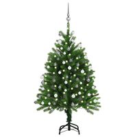 vidaXL Künstlicher Weihnachtsbaum mit Beleuchtung & Kugeln 120 cm Grün