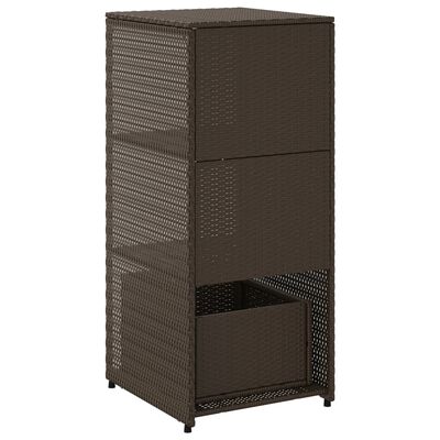 vidaXL Gartenschrank Braun 50x55x115 cm Poly Rattan