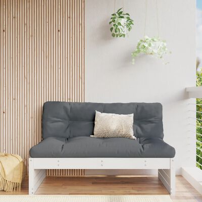 vidaXL Mittelsofa Weiß 120x80 cm Massivholz Kiefer