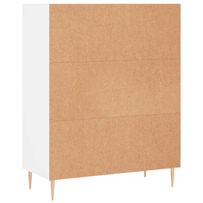 vidaXL Bücherregal Weiß 69,5x32,5x90 cm Holzwerkstoff