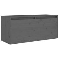 vidaXL Wandschrank Grau 80x30x35 cm Massivholz Kiefer