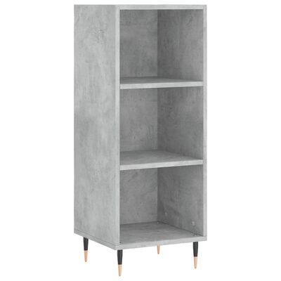 vidaXL Highboard Betongrau 34,5x34x180 cm Holzwerkstoff