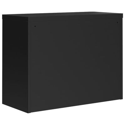 vidaXL Aktenschrank Schwarz 90x40x70 cm Stahl