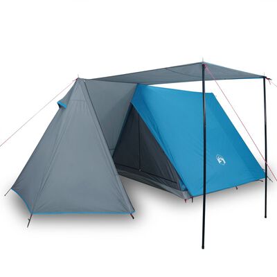 vidaXL Campingzelt 3 Personen Blau Wasserfest