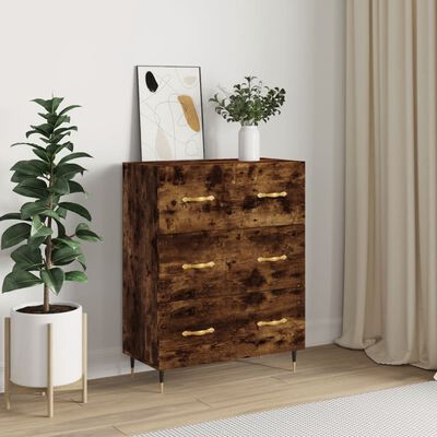 vidaXL Sideboard Räuchereiche 69,5x34x90 cm Holzwerkstoff