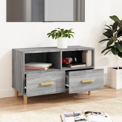 vidaXL TV-Schrank Grau Sonoma 80x36x50 cm Holzwerkstoff