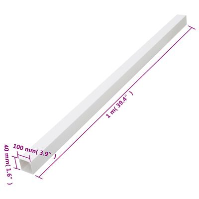 vidaXL Installationsrohre 100x40 mm 30 m PVC