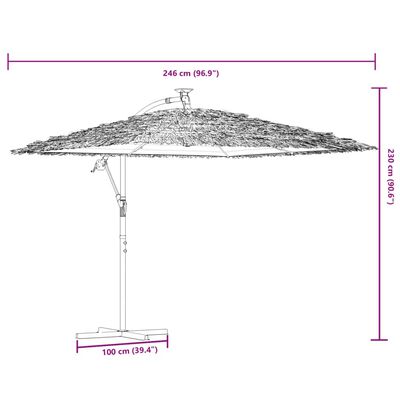 vidaXL Sonnenschirm mit Stahlmast Blau 246x246x230 cm