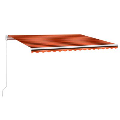 vidaXL Markise Manuell Einziehbar 400x350 cm Orange und Braun