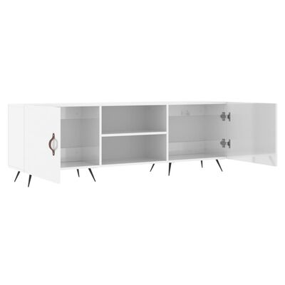 vidaXL TV-Schrank Hochglanz-Weiß 150x30x50 cm Holzwerkstoff