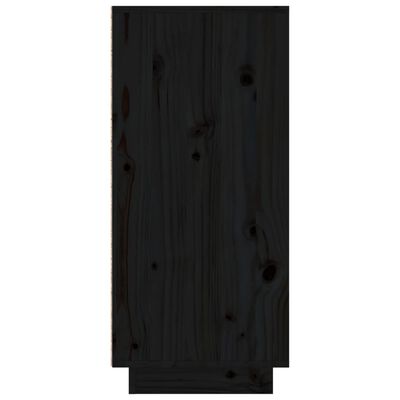 vidaXL Sideboard Schwarz 110x34x75 cm Massivholz Kiefer