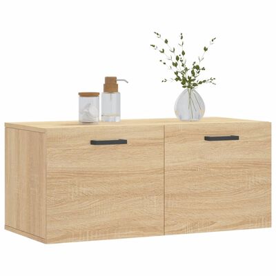 vidaXL Wandschrank Sonoma-Eiche 80x36,5x35 cm Holzwerkstoff