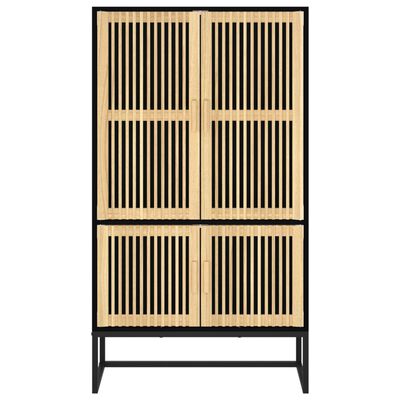 vidaXL Highboard Schwarz 70x35x125 cm Holzwerkstoff